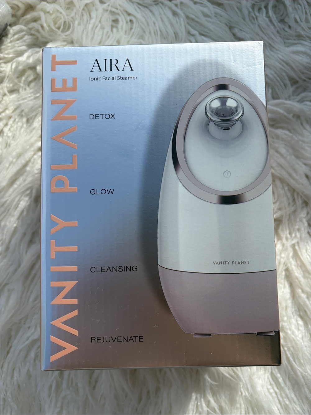 NWT - Vanity Planet AIRA Ionic Facial Steamer – White & Rose Gold